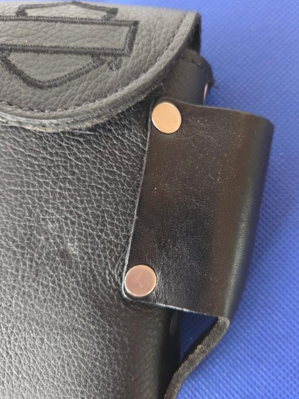 Vintage Harley-Davidson Leather Cigarette Case & Lighter Holder Pouch - Picture 7 of 12